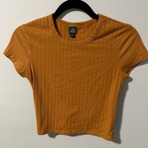 Wild Fable ribbed crop top with open back